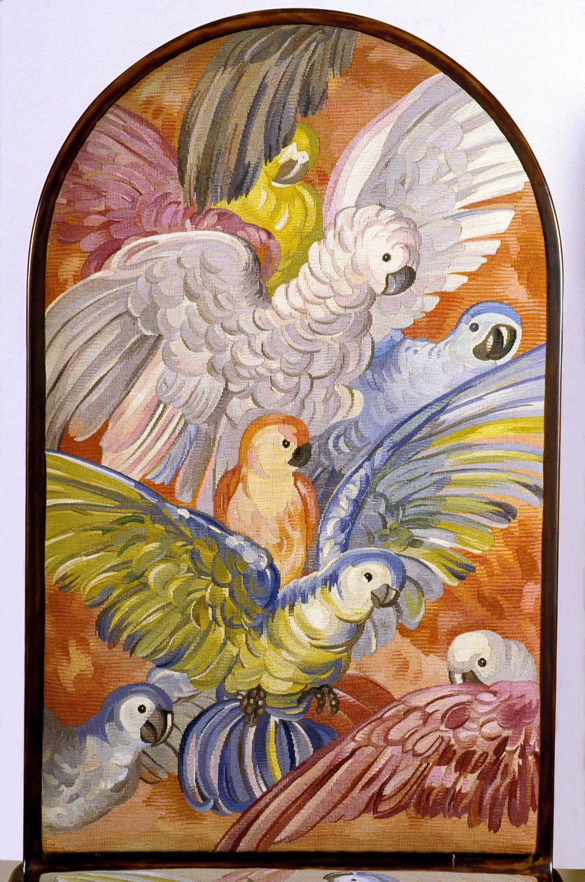 Franciaország - Oise- Department 60 - Beauvais - Oise-i Tanszéki Múzeum - „” les Parroquets” szalon – Leonetto Capiello (1875-1942) rajzfilmje, Beauvais gobelinje alkotó: Unbekannt