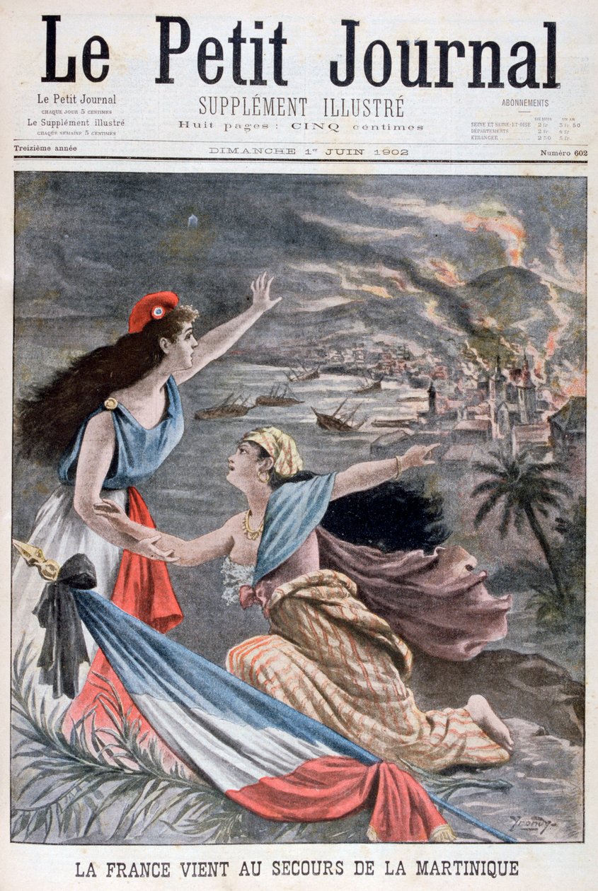 Franciaország segít Martinique-nak, 1902 alkotó: Unbekannt