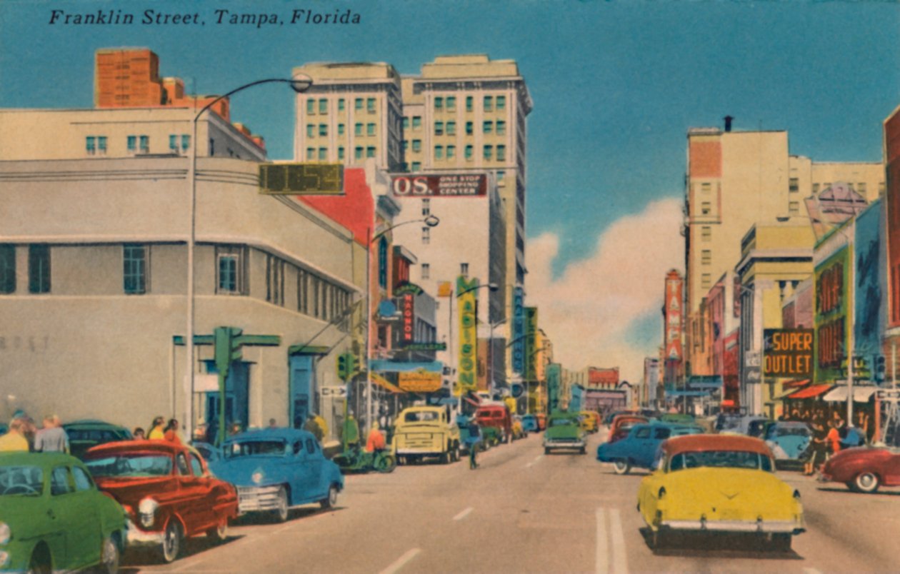 Franklin Street, Tampa, Florida, 1940-es évek alkotó: Unbekannt