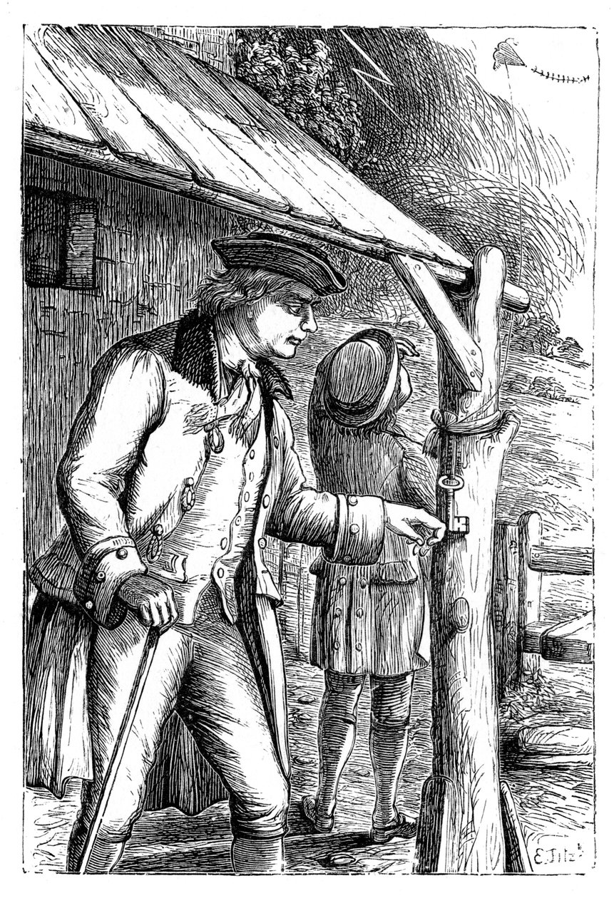 Franklins sárkánykísérlet, c1752, 1869 alkotó: Unbekannt
