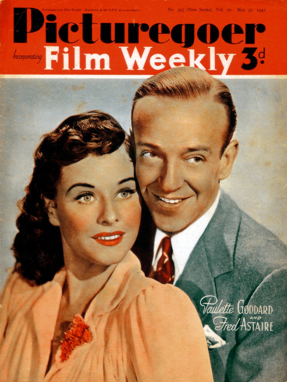 Fred Astaire 1899-1987 és Paulette Goddard 1910-1990, színészek, 1941 alkotó: Unbekannt