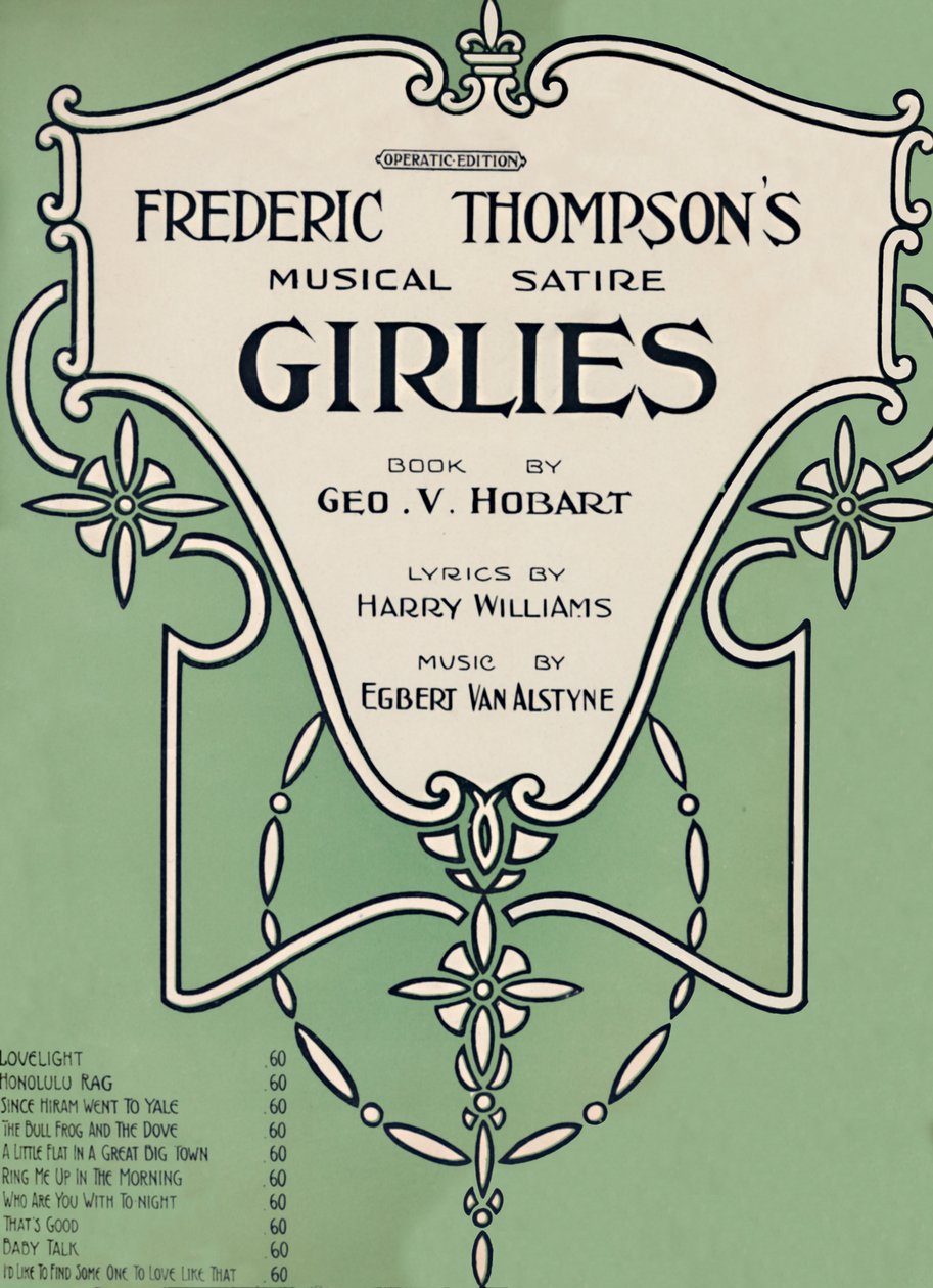 Frederic Thompsons Musical Satire Girlies, 1911. alkotó: Unbekannt
