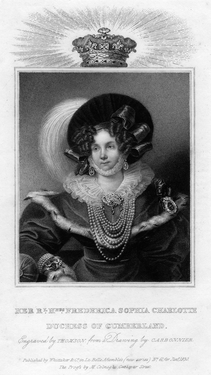 Frederica Sophia Charlotte, Cumberland hercegnője, 1830 alkotó: Unbekannt