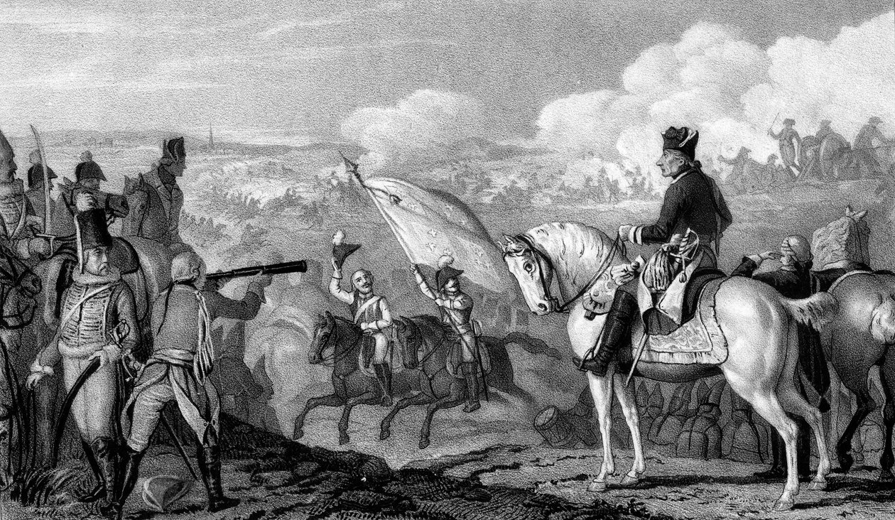 II. Frigyes, Nagy 1712-1786, Poroszország királya 1740-től, a rossbachi csatában, 1757 alkotó: Unbekannt