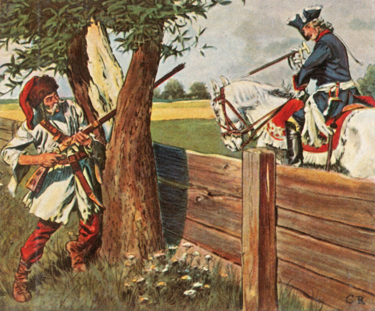 Nagy Frigyes gyors gondolkodással menekül a veszély elől, 1758, 1936. alkotó: Unbekannt