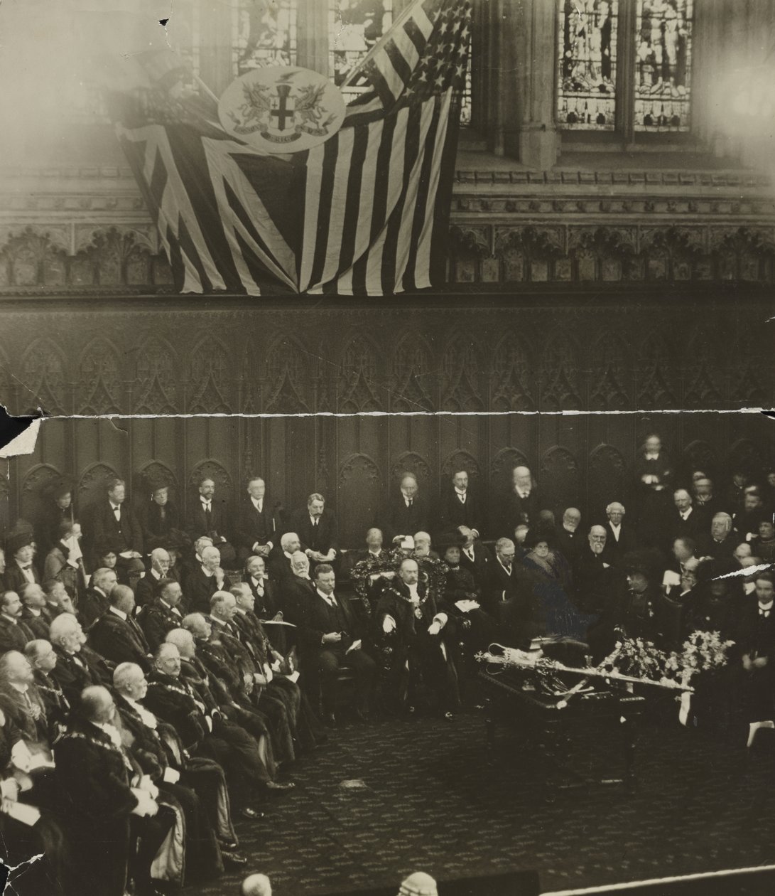 A londoni City szabadságát Theodore Rooseveltre ruházták át a londoni Guildhallban alkotó: Unbekannt