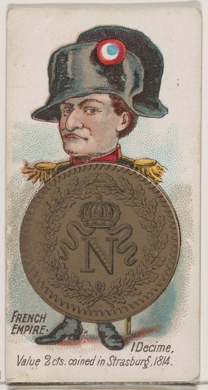 Francia Birodalom, 1 decime, a Coins of All Nations N72 sorozatból, 1. variáció a Duke ... számára, 1889. alkotó: Unbekannt