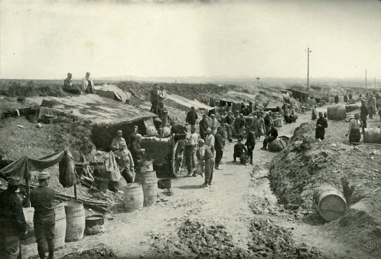 Francia helyszíni konyhák a tűzvonal mögött, 1919. alkotó: Unbekannt