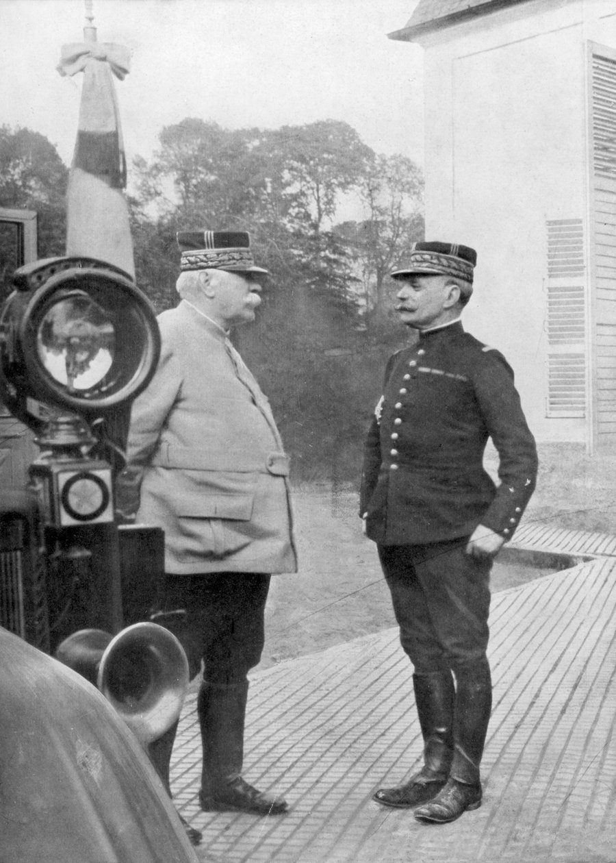 Joseph Joffre és Ferdinand Foch francia első világháborús tábornokok, Flandria, 1914 alkotó: Unbekannt