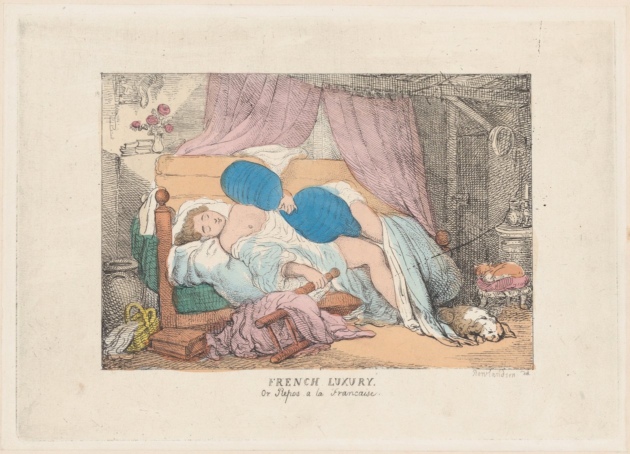 Francia luxus, vagy Repos a la Francaise, 1800-20., 1800-20. alkotó: Unbekannt