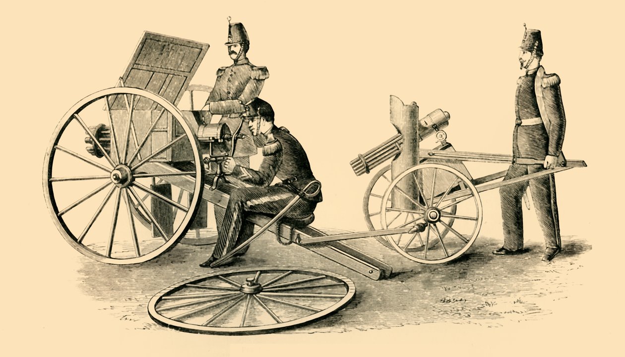 „Francia Mitrailleuse akcióban”, 1872. alkotó: Unbekannt