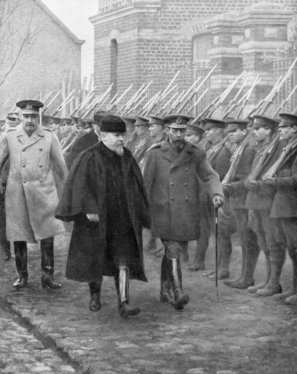 Raymond Poincare francia elnök és V. György király, 1914. december. alkotó: Unbekannt