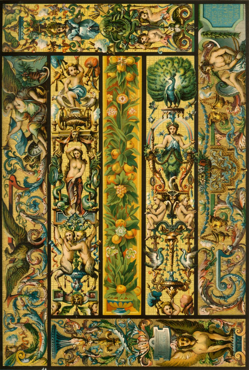 Francia reneszánsz Gobelins faliszőnyegek, 1898. alkotó: Unbekannt