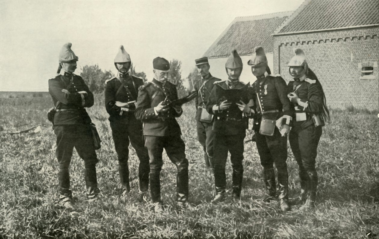 Francia vezérkari tisztek konzultációban, 1914, 1919. alkotó: Unbekannt
