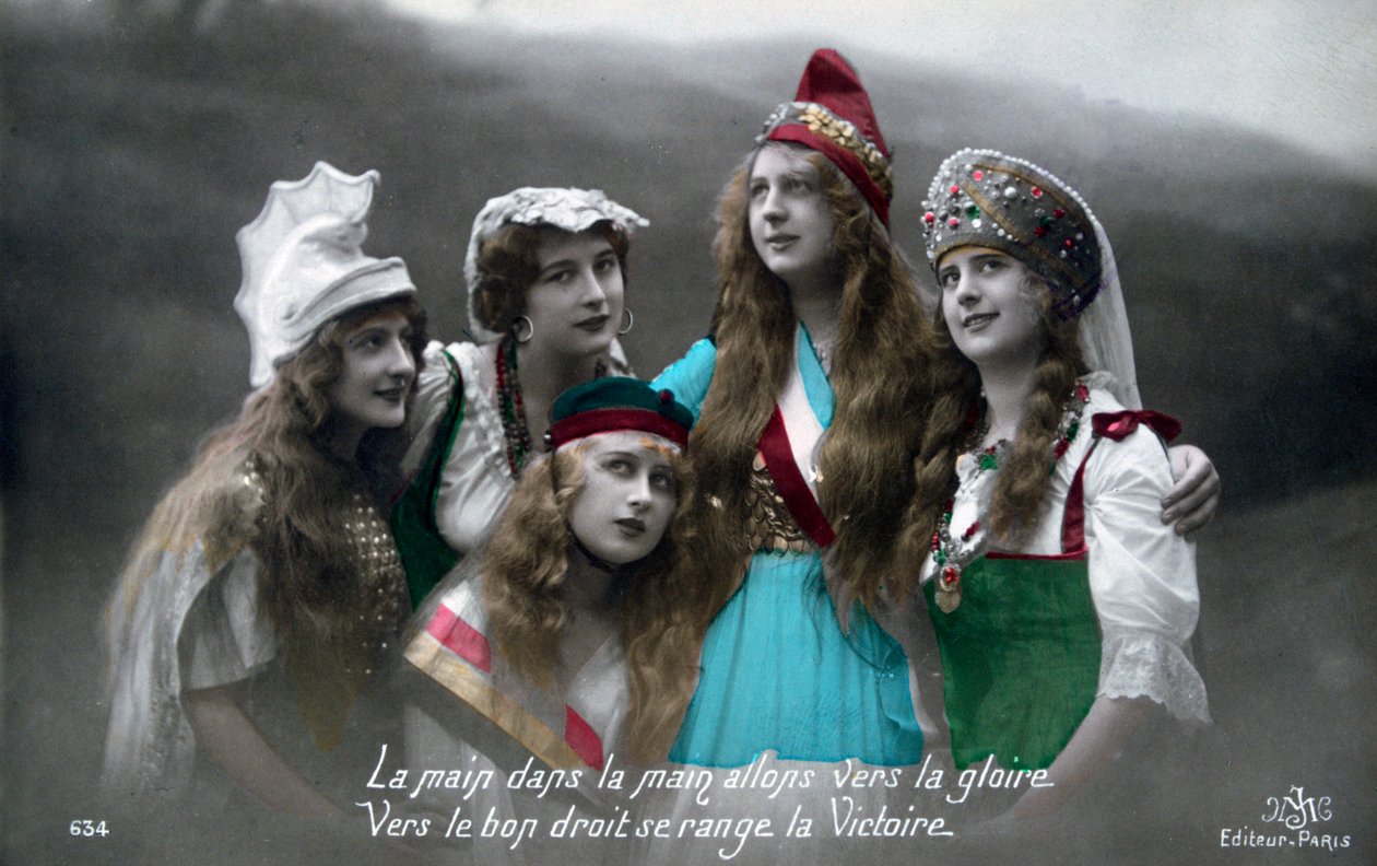 világháborús francia képeslap, 1914-1918 alkotó: Unbekannt