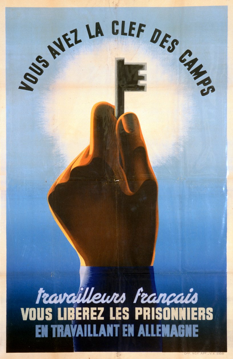Francia munkások, megvan a kulcs a táborokhoz, 1940-1944 alkotó: Unbekannt