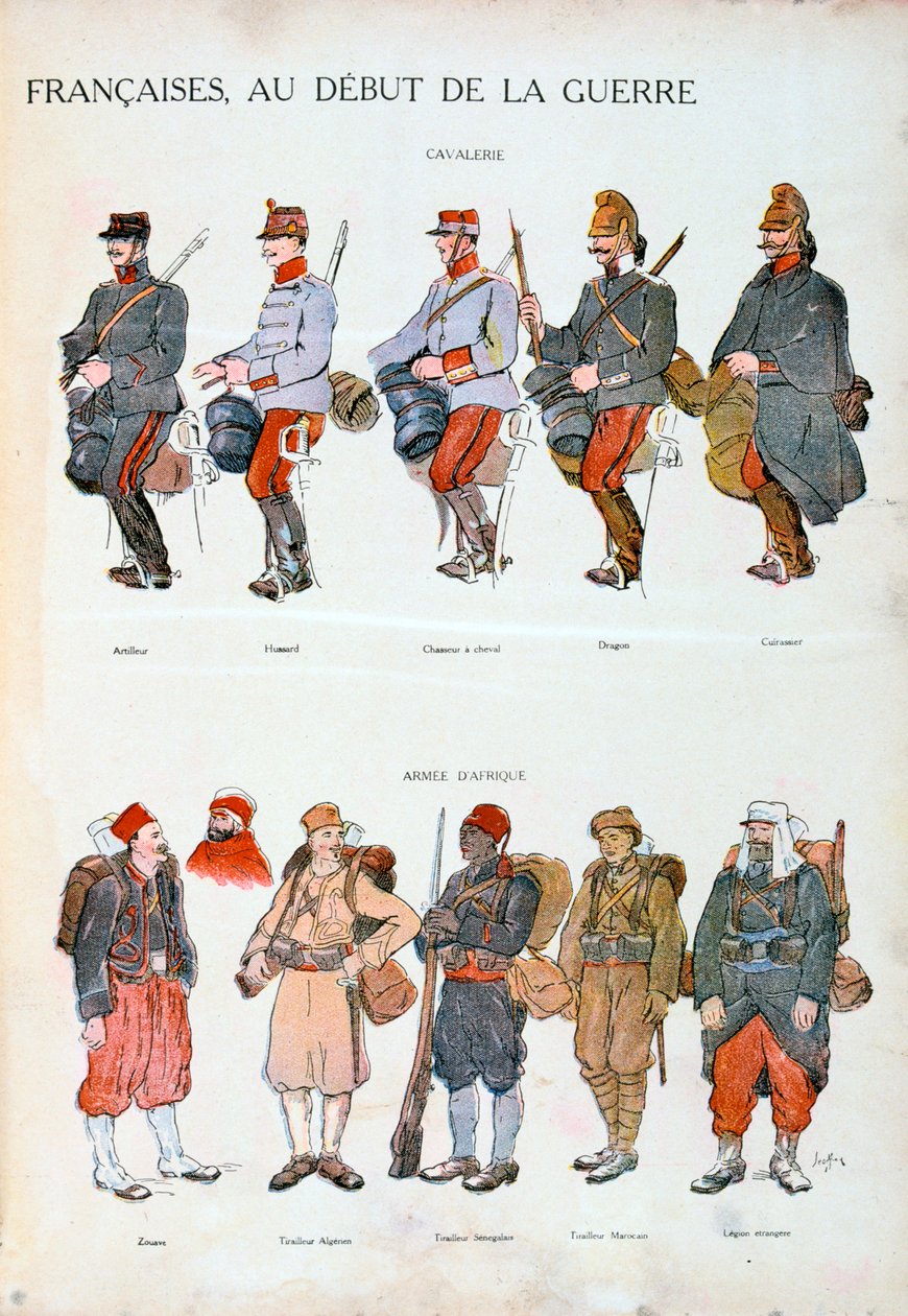 Francia hadsereg egyenruhái, első világháború, 1914 alkotó: Unbekannt