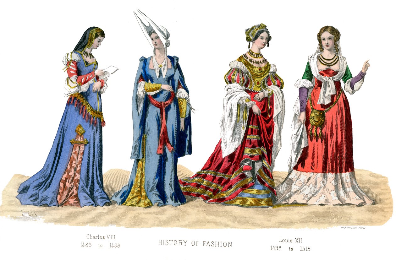 Francia jelmez: VIII. Károly, XII. Lajos, 1882 alkotó: Unbekannt