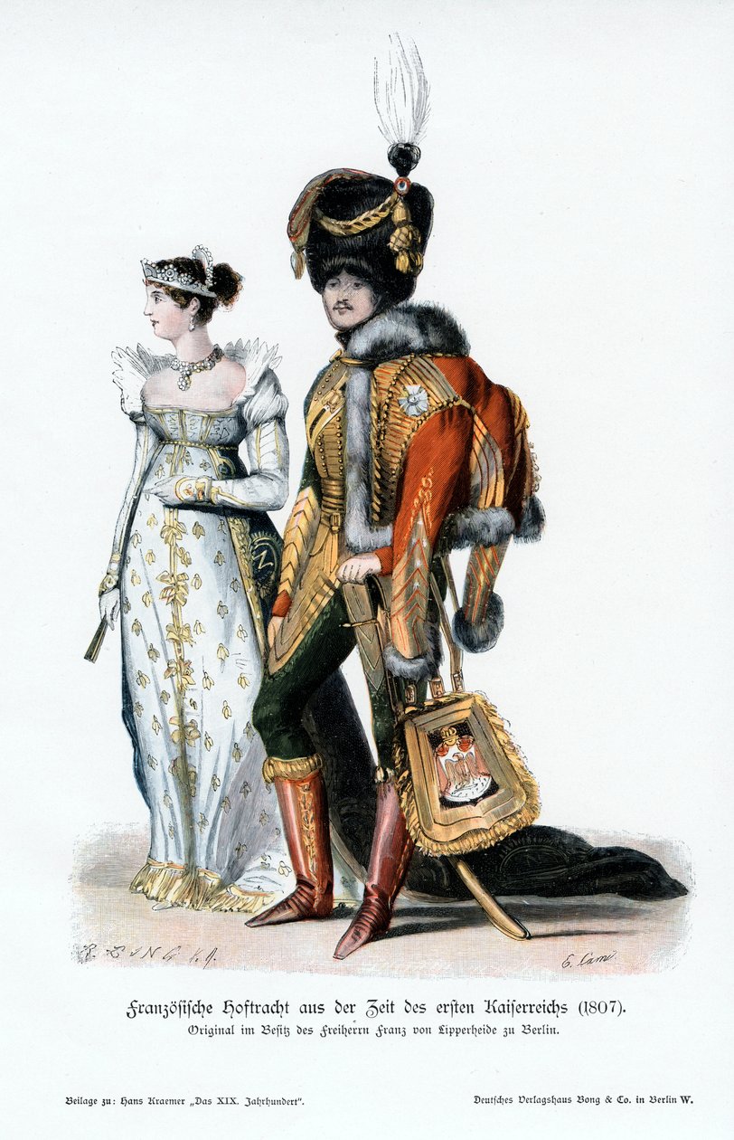 Francia udvari ruha az első birodalom idejéből, 1807 alkotó: Unbekannt