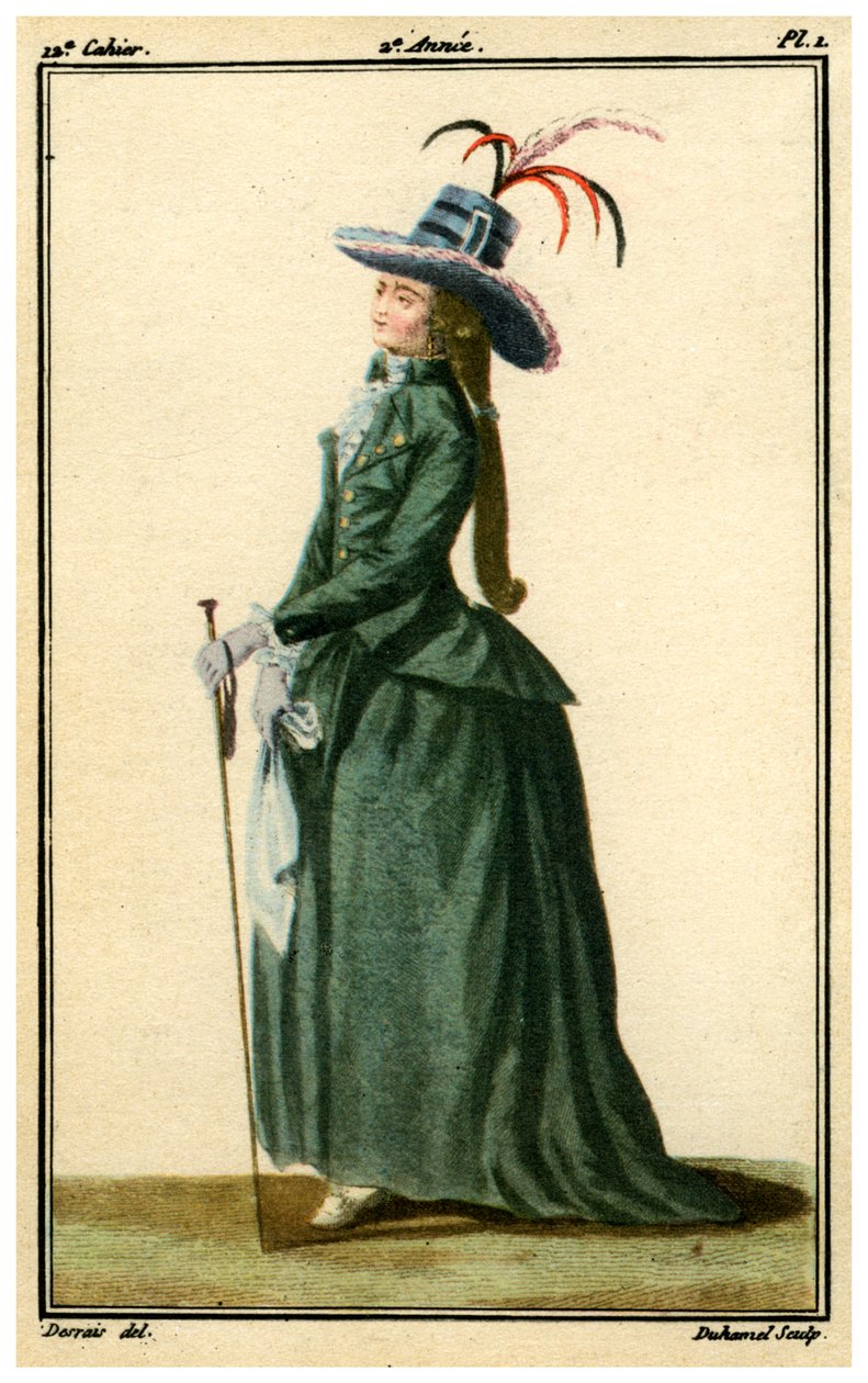 Francia divat a 18. századból, 1786-1789 1938 alkotó: Unbekannt