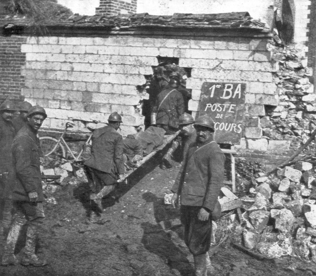 Francia tábori kórház Moreuil közelében, Picardiában, Franciaországban, 1918 alkotó: Unbekannt