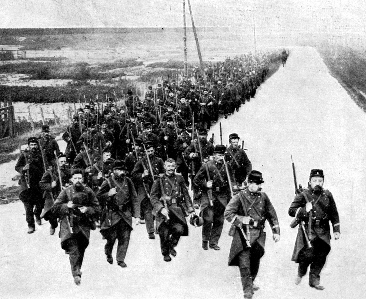 Francia gyalogság, erősítés a szövetségeseknek, első világháború, 1914 alkotó: Unbekannt