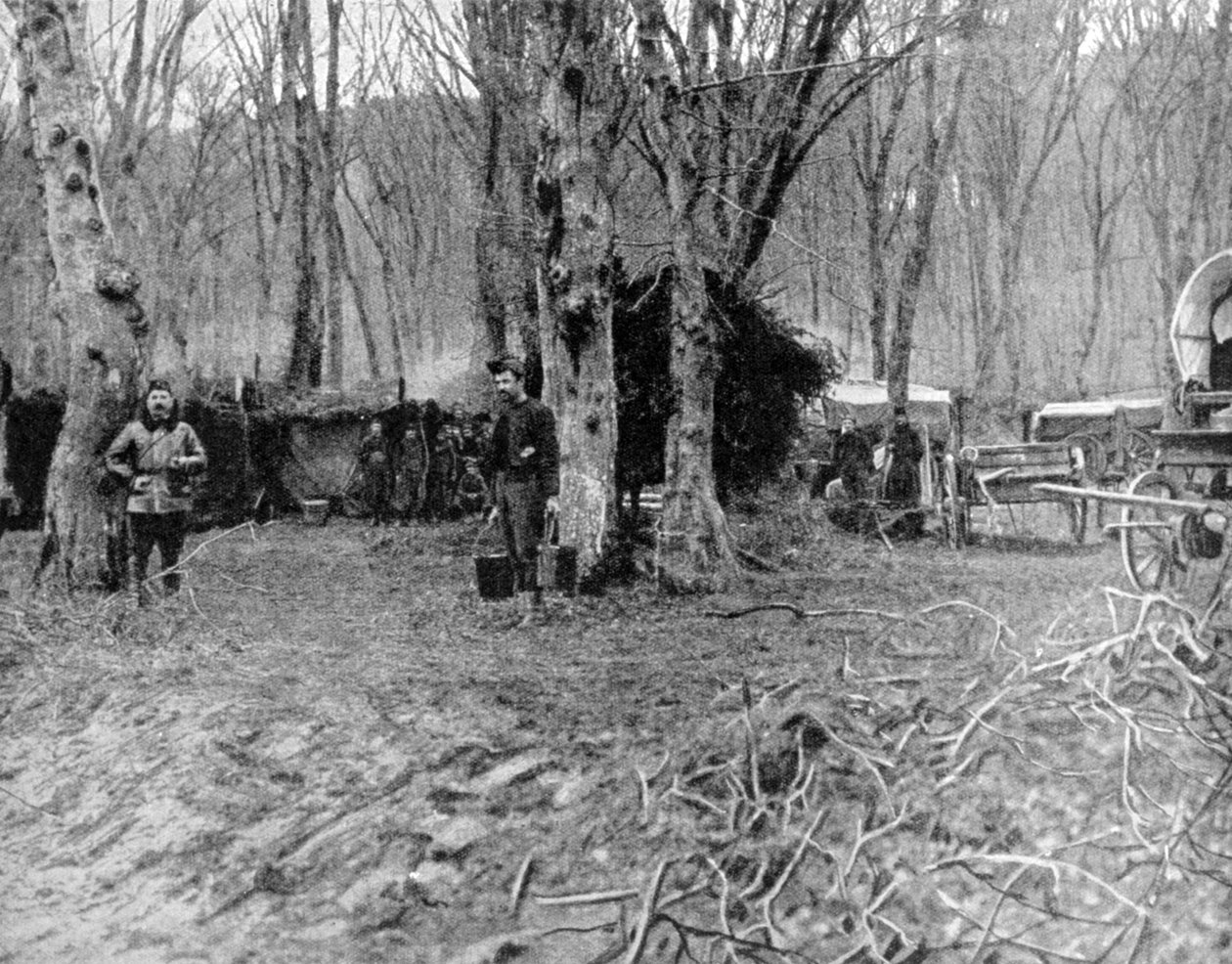 Francia pihenő és népkonyha a sorok mögött, I. világháború, 1915 alkotó: Unbekannt
