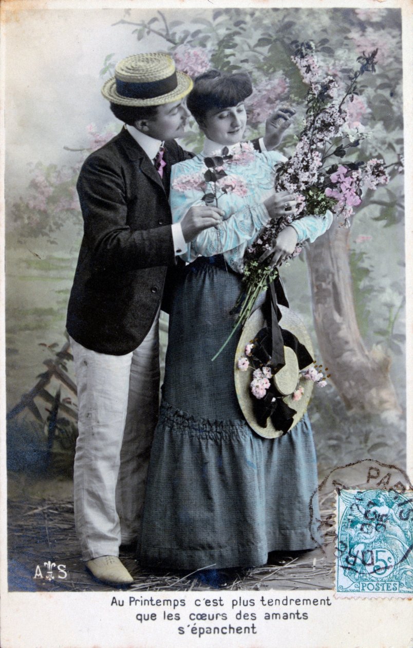 Francia romantikus képeslap, c1900 alkotó: Unbekannt