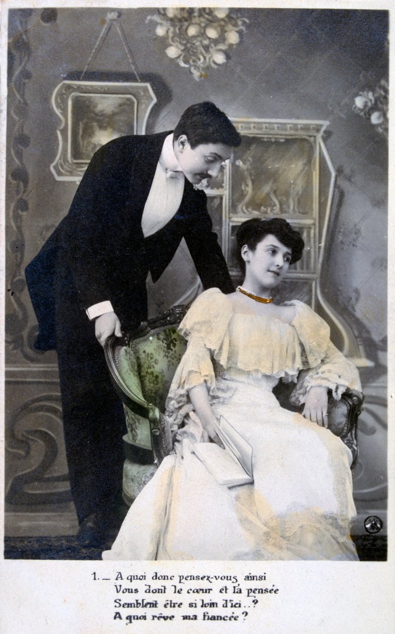 Francia romantikus képeslap, c1900 alkotó: Unbekannt