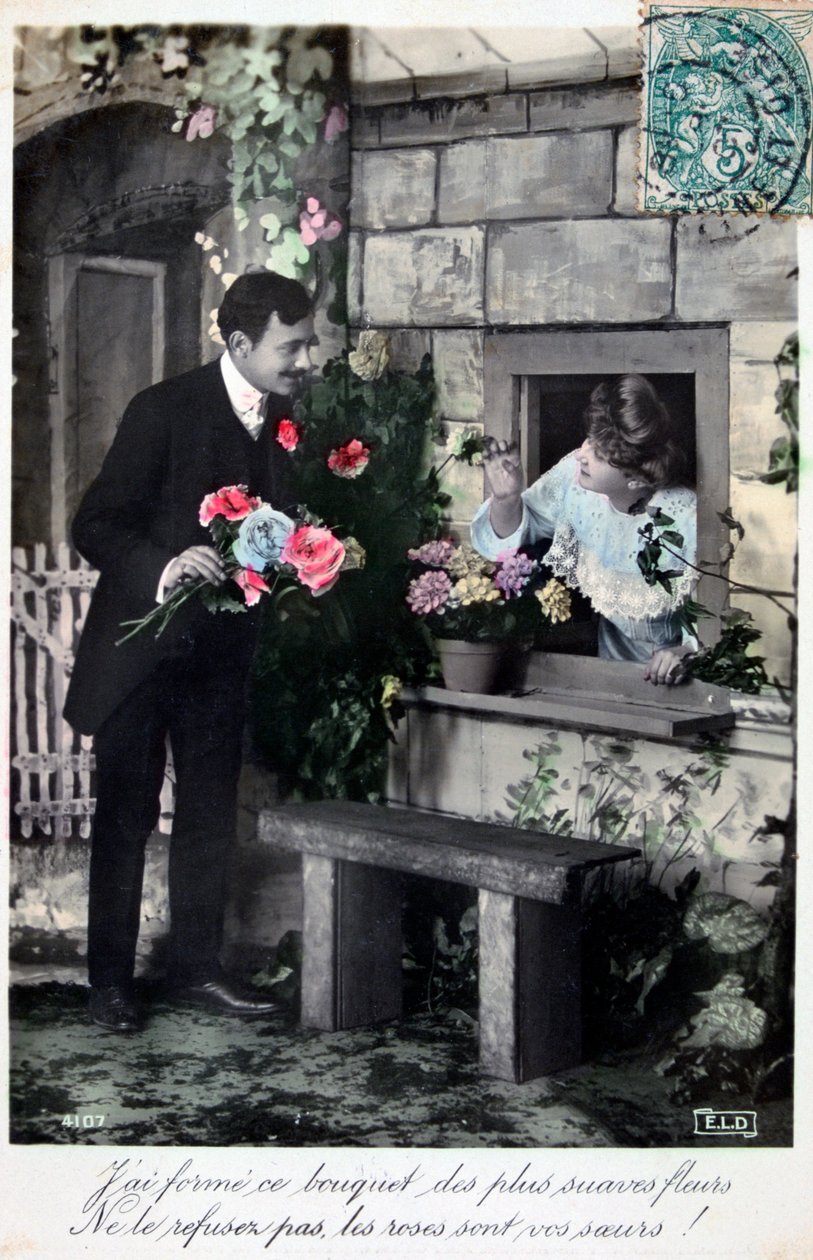 Francia romantikus képeslap, c1900 alkotó: Unbekannt
