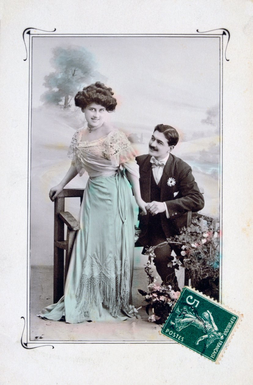 Francia romantikus képeslap, c1900 alkotó: Unbekannt