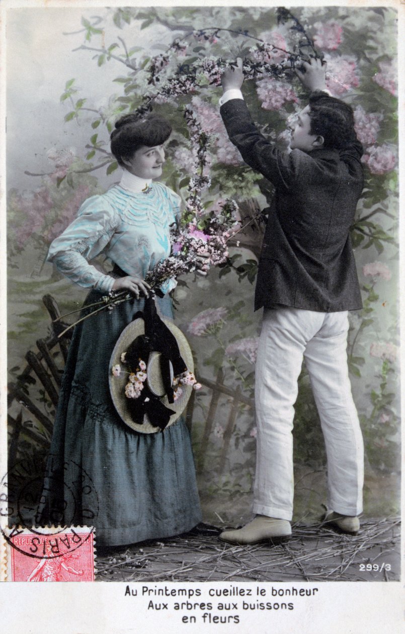 Francia romantikus képeslap, c1900 alkotó: Unbekannt