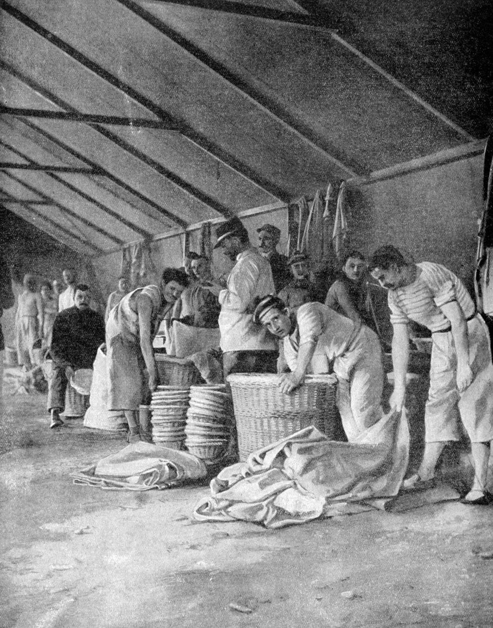 Francia tengerészek egy táborban Moudrosban, Lemnosban, Görögországban, 1915 alkotó: Unbekannt
