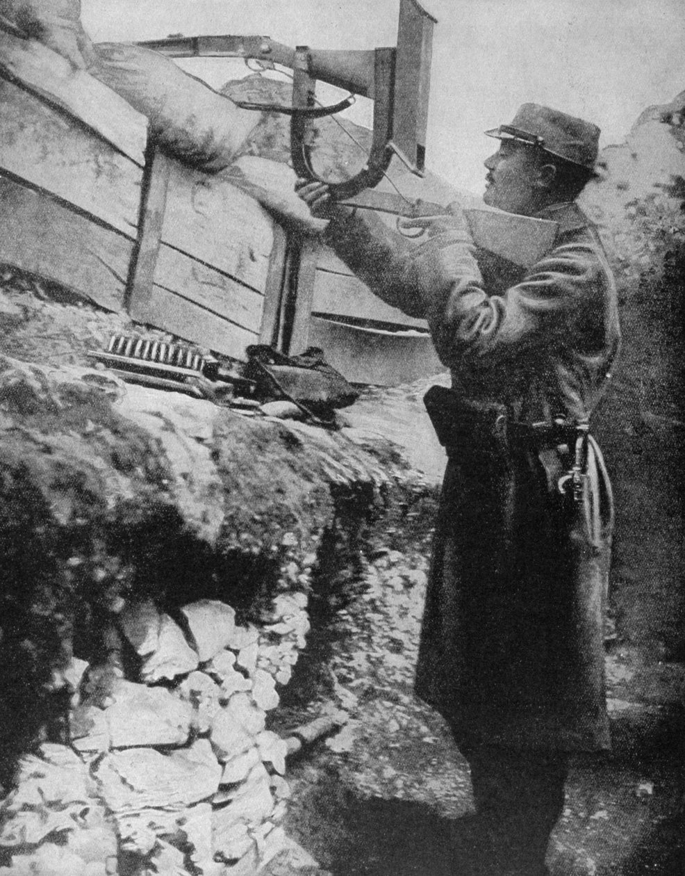 Francia lövészárok periszkóp puska, 1915 alkotó: Unbekannt