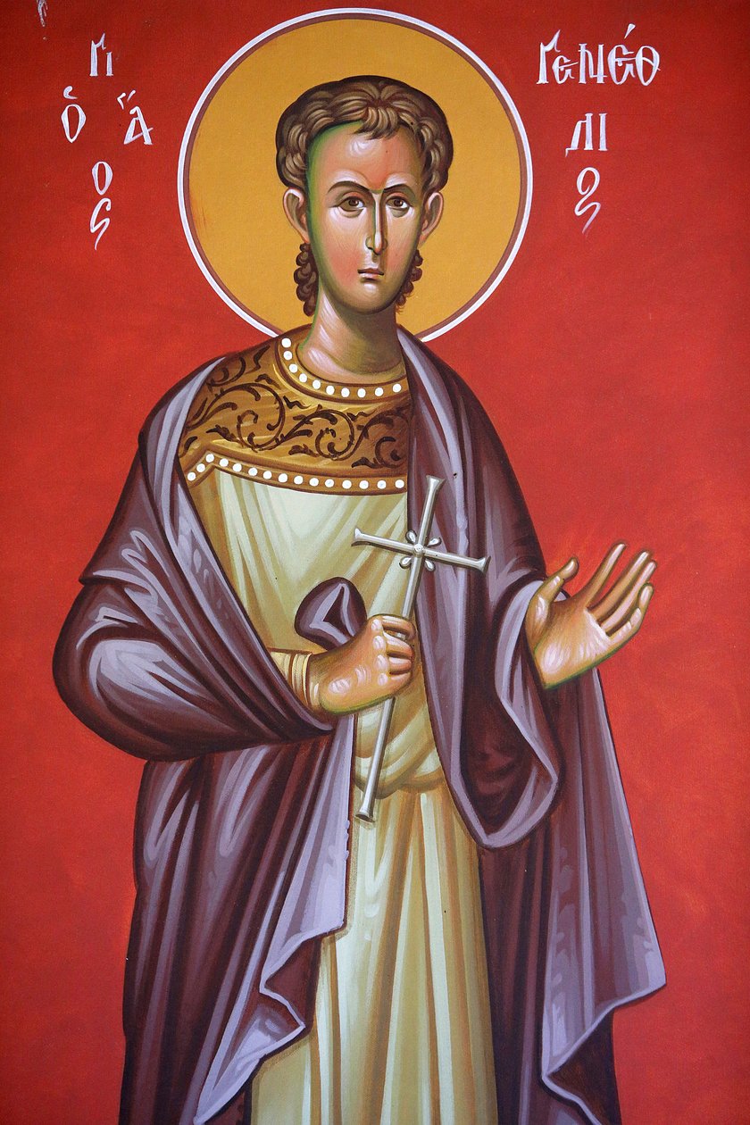 Freskó a Szent Kereszt templomban, Pedoulas. Saint Guenessios, 20150510, Pedoulas, Ciprus alkotó: Unbekannt