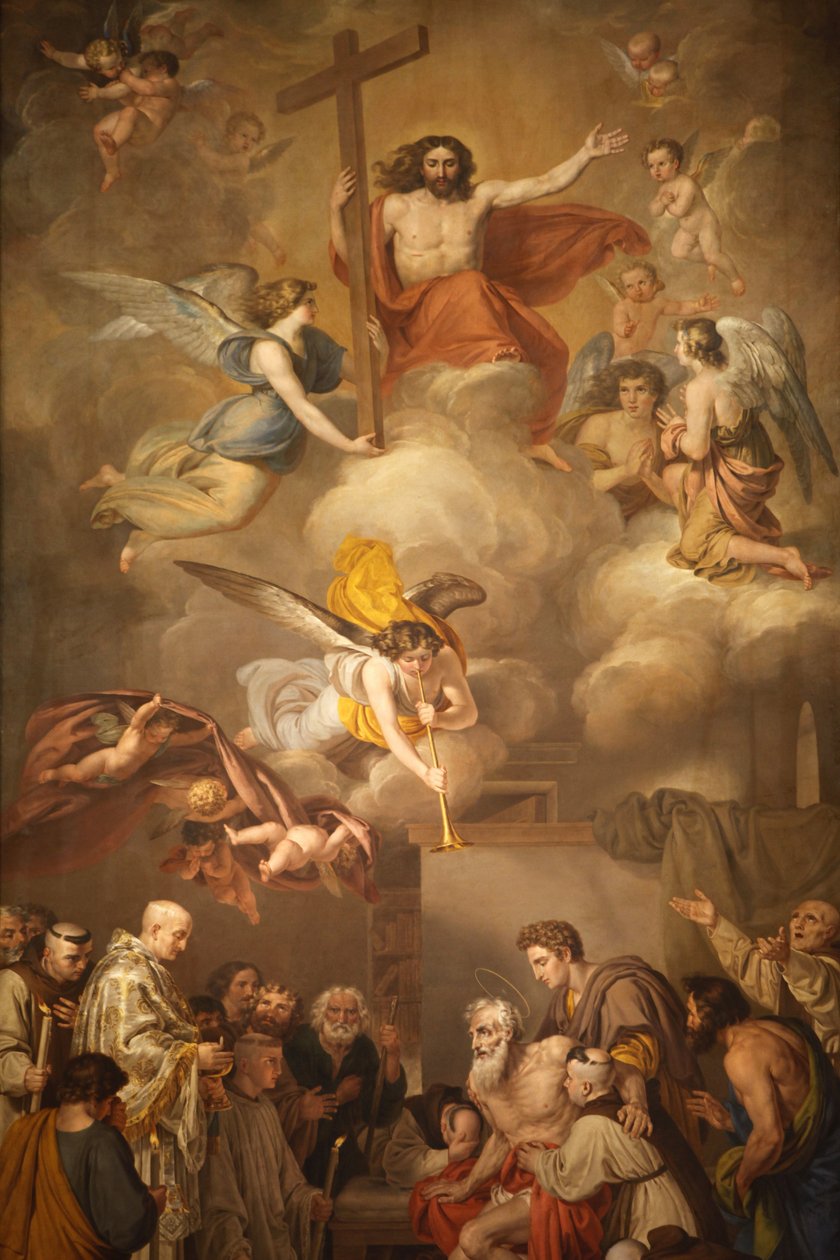 Freskó a San Jeronimo templomban, Madrid, Spanyolország alkotó: Unbekannt