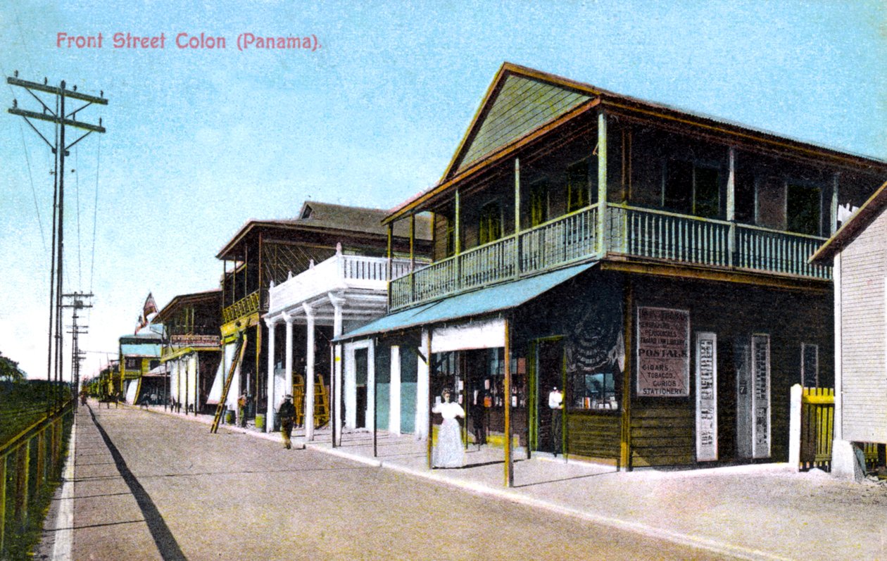 Front Street, Colon, Panama, 1907 alkotó: Unbekannt