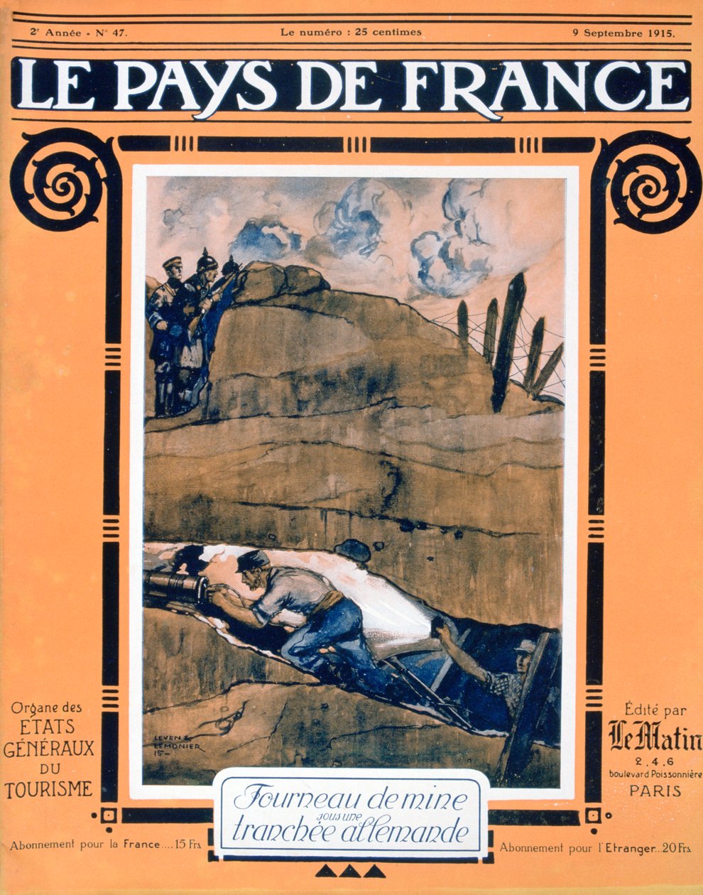 A Le Pays de France címlapja, 1915. szeptember 9 alkotó: Unbekannt