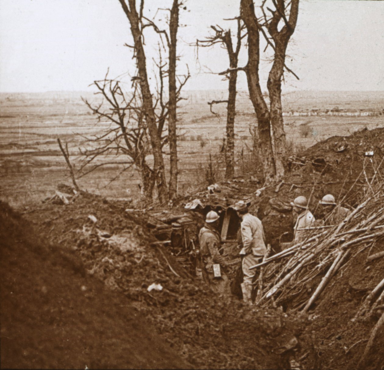 Frontvonal, Les Éparges, Észak-Franciaország, c1914-c1918. alkotó: Unbekannt