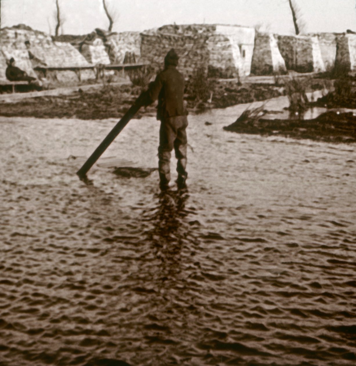 Frontvonal, Ramskapelle, Belgium, c1914-c1918 alkotó: Unbekannt