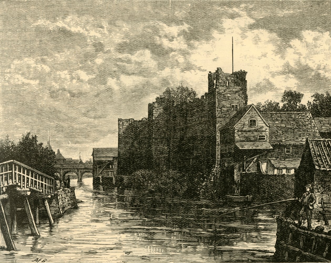 A Newark-kastély előtt, 1898. alkotó: Unbekannt