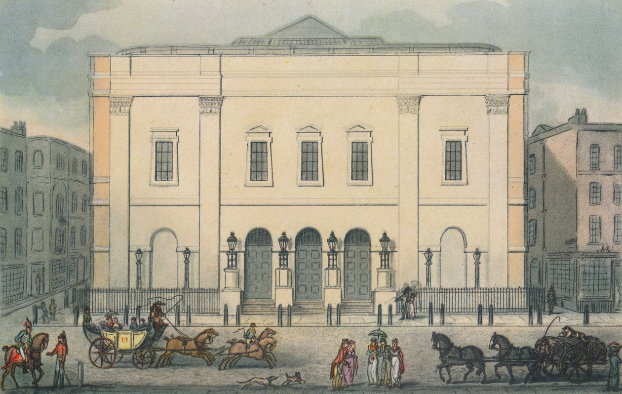 A Theatre Royal elölnézete, Drury Lane, Westminster, London, 1812 alkotó: Unbekannt