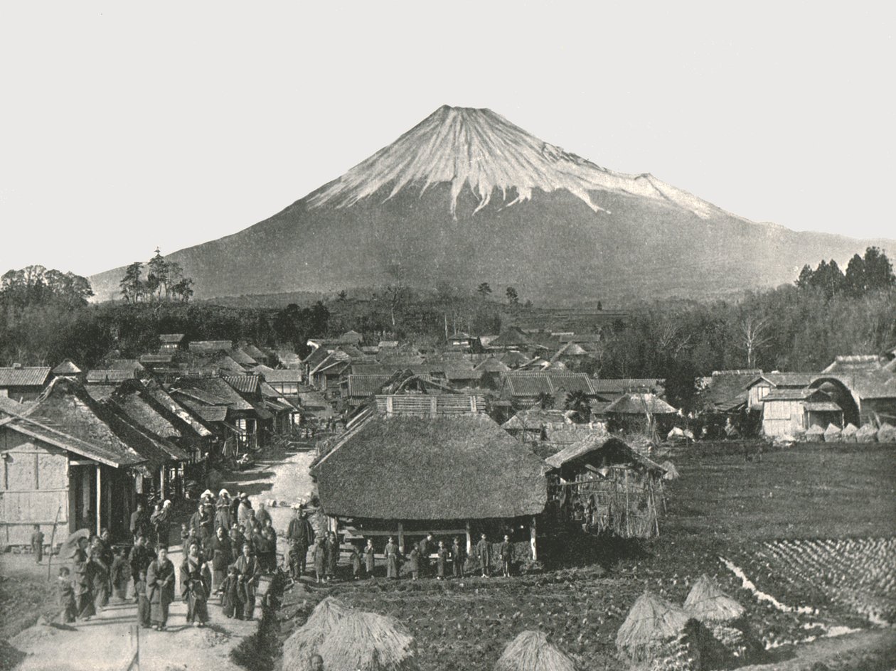 Fujiyama, a szent hegy, Jedzumi faluból, Japánból, 1895. alkotó: Unbekannt