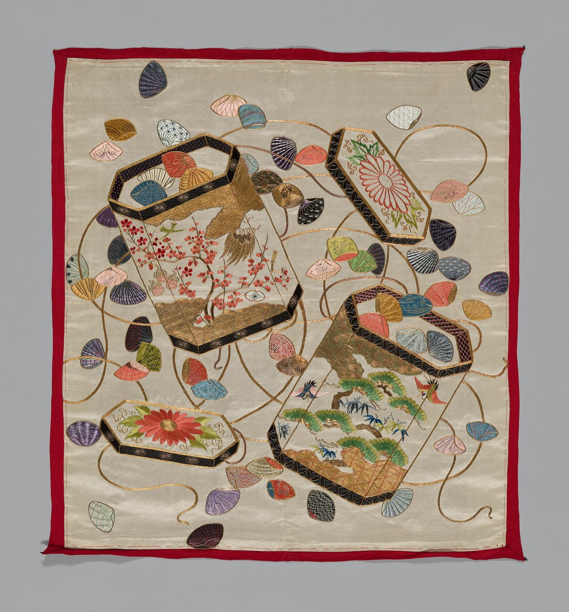 Fukusa technika ft por ver, Japán, Edo Perio d 1615-1868, 17751800. alkotó: Unbekannt