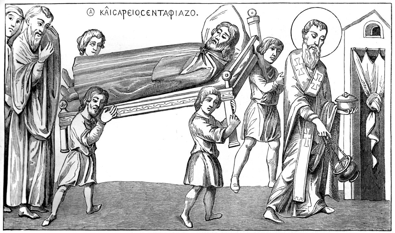 Temetés St Césaire-ben, 9. század 1849 alkotó: Unbekannt