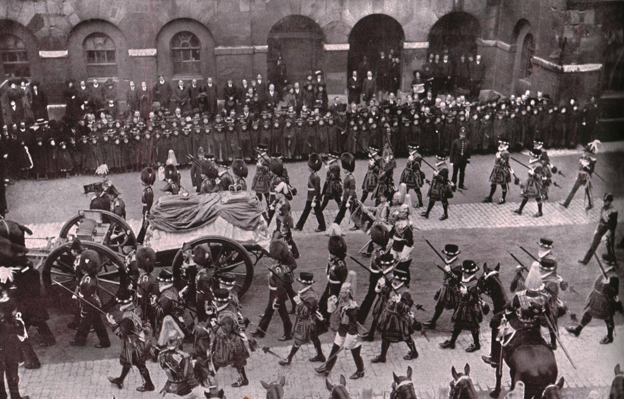 VII. Edward király temetési menete, Whitehall, London, 1910. május 20. alkotó: Unbekannt