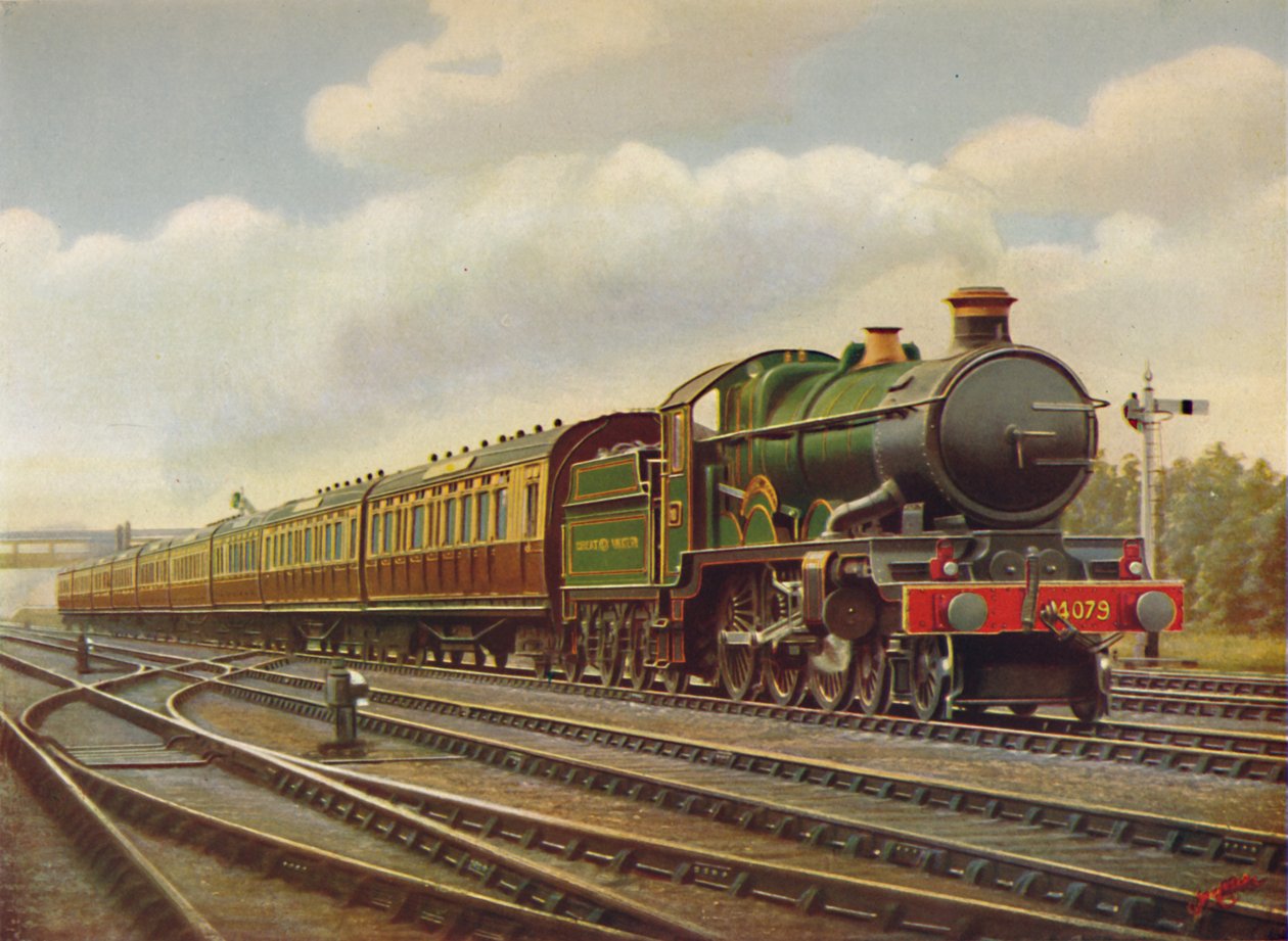 G.W.R. Cornish Riviera Limited Express teljes sebességgel, Engine Pendennis Castle, 1926 alkotó: Unbekannt