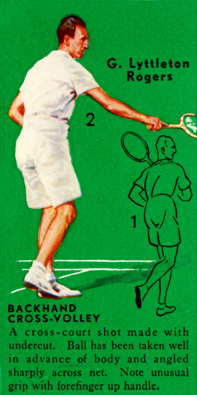G. Lyttleton Rogers – Backhand Cross-Volley, c1935. alkotó: Unbekannt
