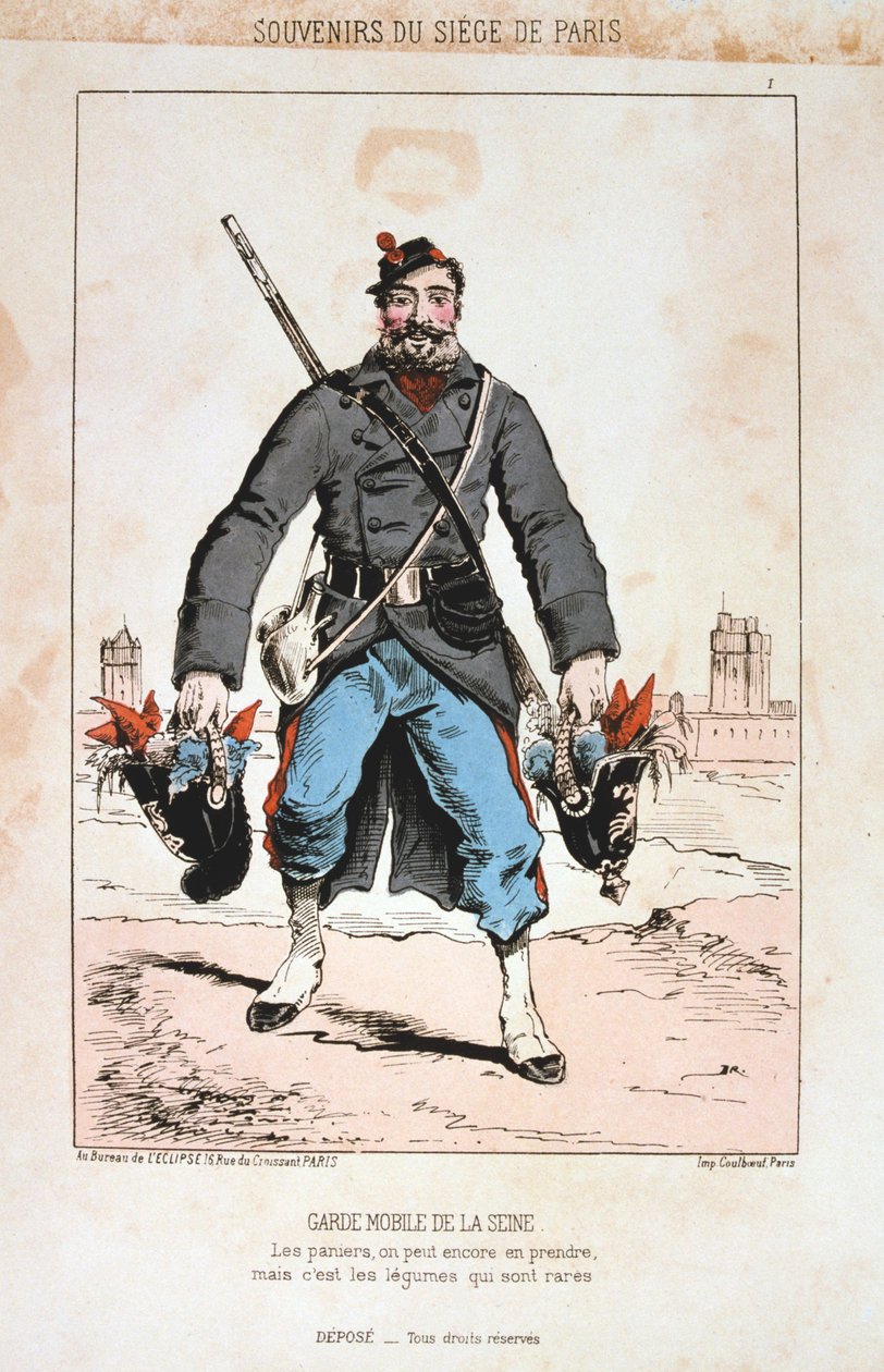 A Szajna mozgó gárdája, Párizs ostroma, 1870-1871 alkotó: Unbekannt
