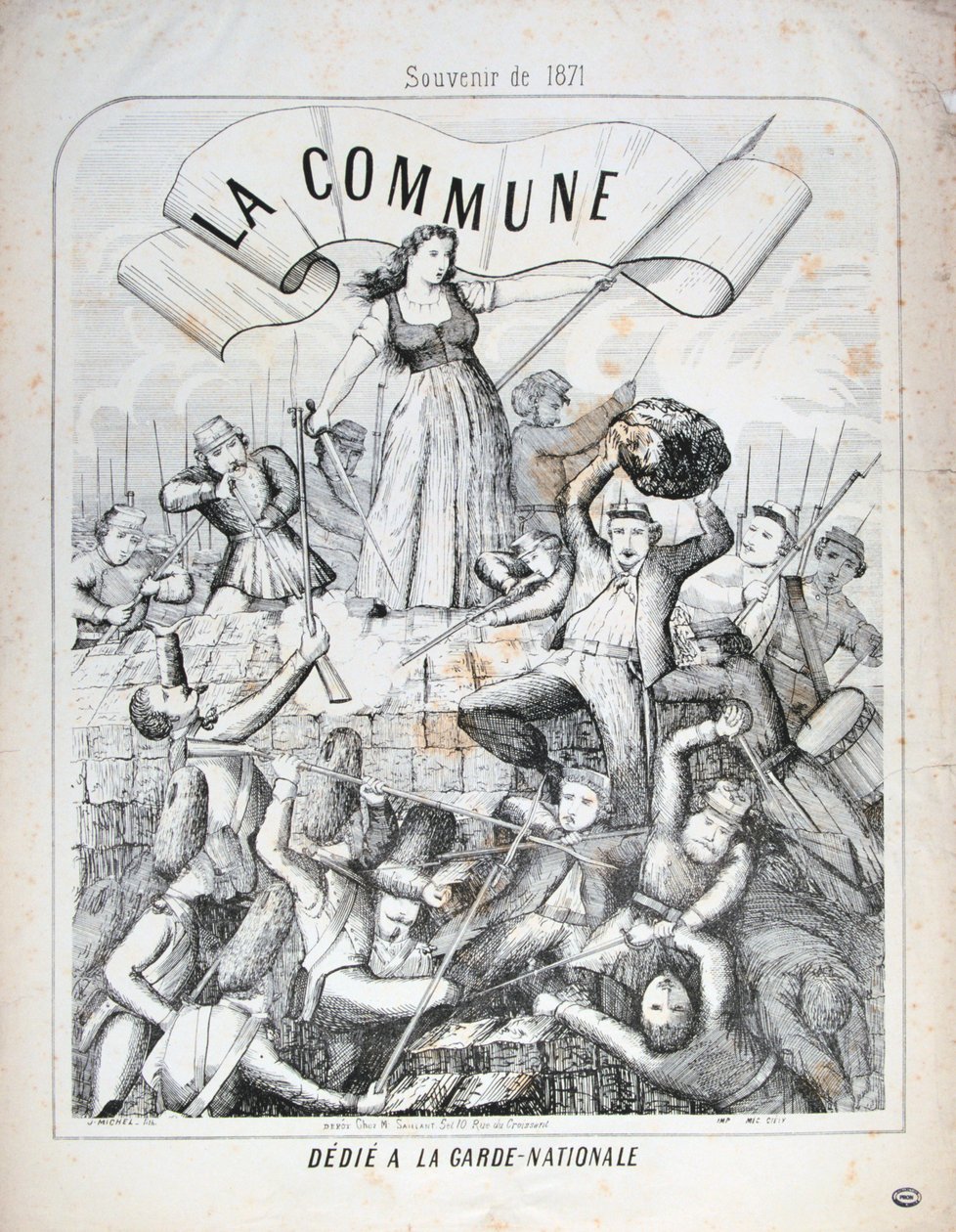 Nemzetőrség, Párizs Kommün, 1871. alkotó: Unbekannt
